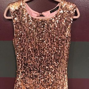 Pink Sequin Dress S